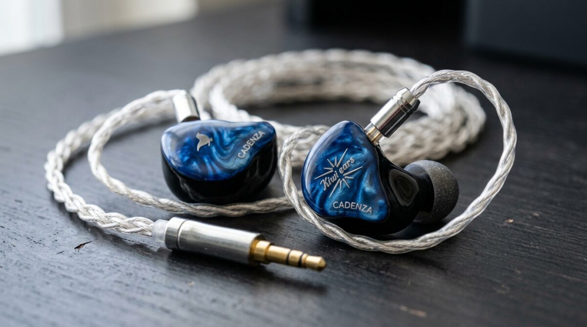 Kiwi Ears Cadenza マーブルレジンシェルとベリリウム振動板のディテール